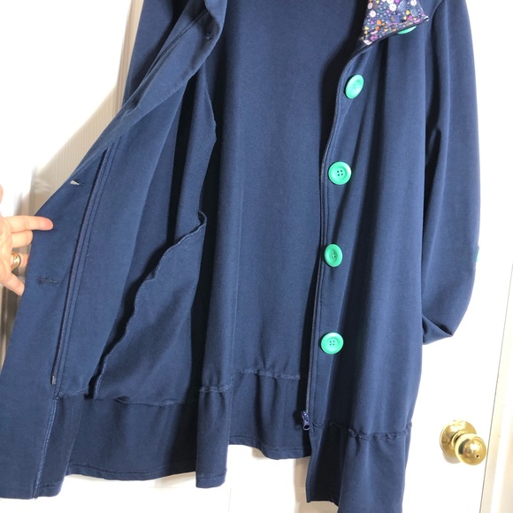 Matilda Jane A Million Little Things Cotton Blend Pockets Zipper Button Jacket L - Picture 7 of 16